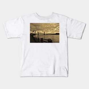 Riverfront At Dusk Kids T-Shirt